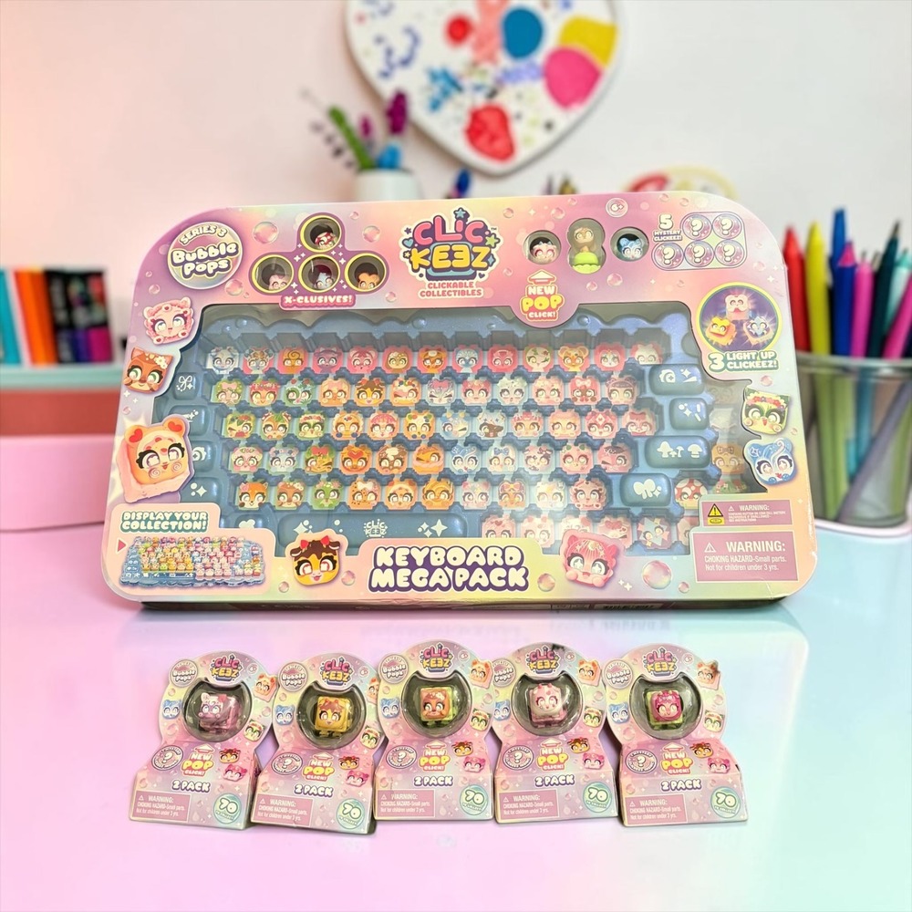 Clickez Clickable Collectibles Keyboard Mega Pack Series 3 Bubble Pops Bundle